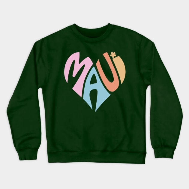 Maui Heart Crewneck Sweatshirt by Etopix